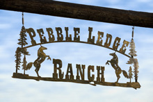 Pebble Ledge Ranch Entrance Sign